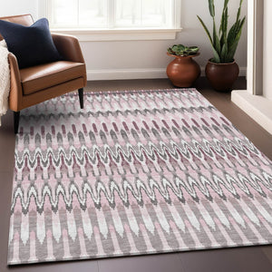 Homeroots 3' Beige Taupe And Gold Southwestern Indoor Outdoor Area Rug - Durable, Washable, Stylish Decor 3' X 5' Polyester 589824