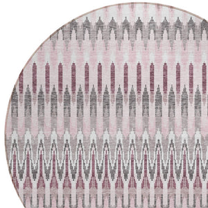 Homeroots 3' Beige Taupe And Gold Southwestern Indoor Outdoor Area Rug - Durable, Washable, Stylish Decor 8' Round Polyester 589826