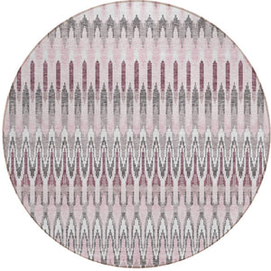 Homeroots 3' Beige Taupe And Gold Southwestern Indoor Outdoor Area Rug - Durable, Washable, Stylish Decor 8' Round Polyester 589826