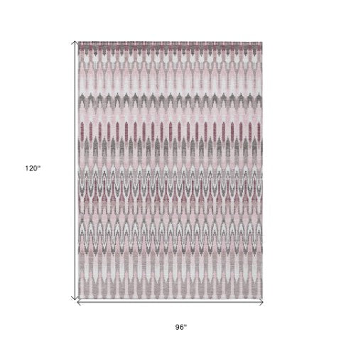 Homeroots 3' Beige Taupe And Gold Southwestern Indoor Outdoor Area Rug - Durable, Washable, Stylish Decor 8' X 10' Polyester 589827