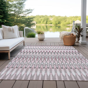 Homeroots 3' Beige Taupe And Gold Southwestern Indoor Outdoor Area Rug - Durable, Washable, Stylish Decor 8' X 10' Polyester 589827