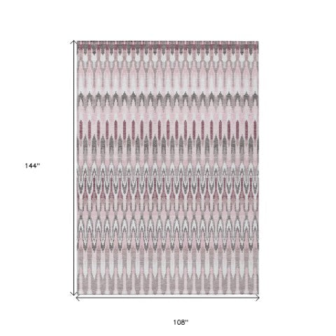 Homeroots 3' Beige Taupe And Gold Southwestern Indoor Outdoor Area Rug - Durable, Washable, Stylish Decor 9' X 12' Polyester 589828