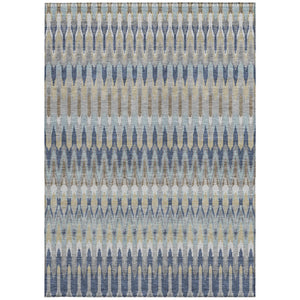 Homeroots 3' Beige Taupe And Gold Southwestern Indoor Outdoor Area Rug - Durable, Washable, Stylish Decor 3' X 5' Polyester 589830