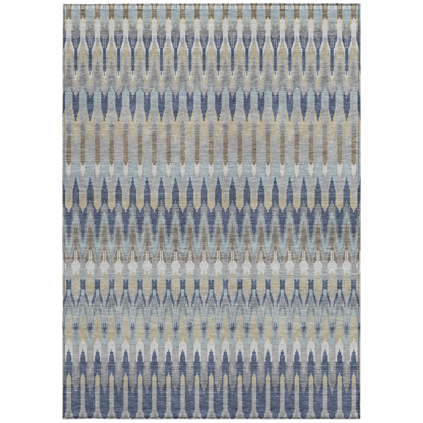 Homeroots 3' Beige Taupe And Gold Southwestern Indoor Outdoor Area Rug - Durable, Washable, Stylish Decor 3' X 5' Polyester 589830