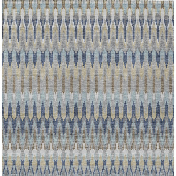 Homeroots 3' Beige Taupe And Gold Southwestern Indoor Outdoor Area Rug - Durable, Washable, Stylish Decor 5' X 8' Polyester 589831