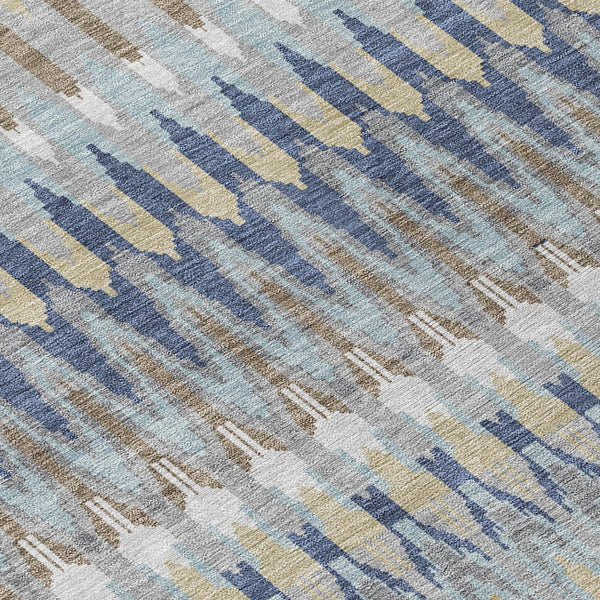 Homeroots 3' Beige Taupe And Gold Southwestern Indoor Outdoor Area Rug - Durable, Washable, Stylish Decor 8' Round Polyester 589832