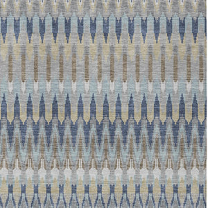 Homeroots 3' Beige Taupe And Gold Southwestern Indoor Outdoor Area Rug - Durable, Washable, Stylish Decor 8' X 10' Polyester 589833
