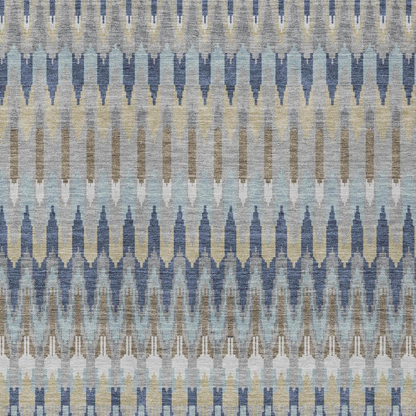 Homeroots 3' Beige Taupe And Gold Southwestern Indoor Outdoor Area Rug - Durable, Washable, Stylish Decor 9' X 12' Polyester 589834