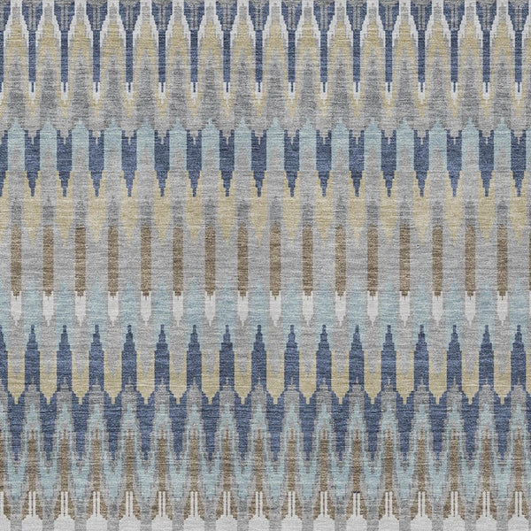 Homeroots 3' Beige Taupe And Gold Southwestern Indoor Outdoor Area Rug - Durable, Washable, Stylish Decor 10' X 14' Polyester 589835