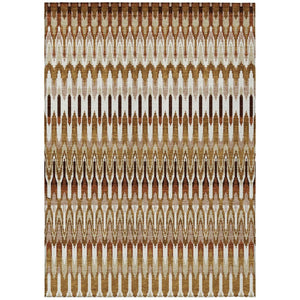 HomeRoots 9' Terra Cotta Beige and Red Southwestern Rug - Durable, Washable, Indoor/Outdoor Style for Any Space 9' X 12' 589840