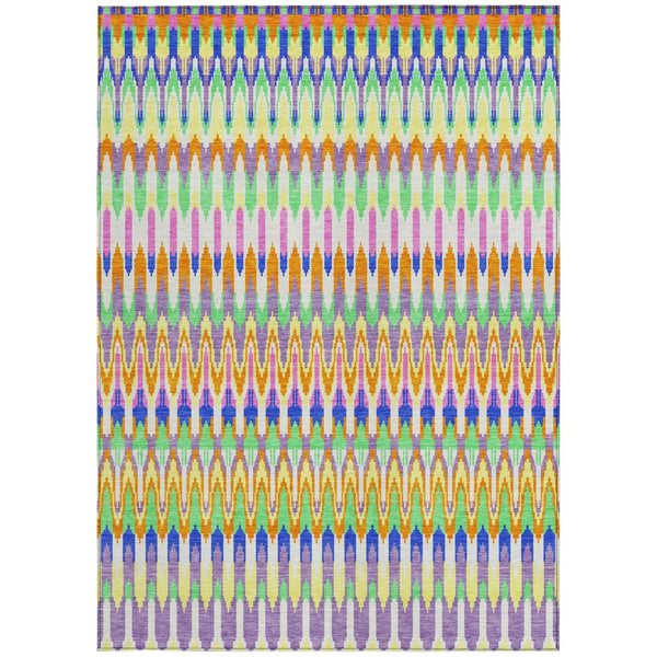 Homeroots 3' Beige Taupe And Gold Southwestern Indoor Outdoor Area Rug - Durable, Washable, Stylish Decor 5' X 8' Polyester 589843