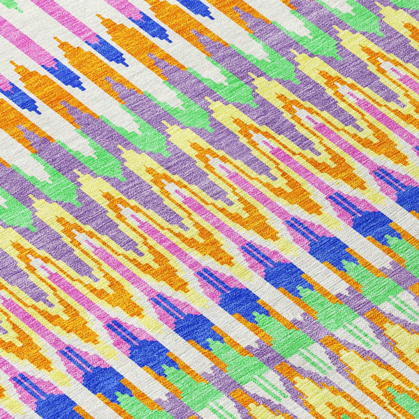 Homeroots 3' Beige Taupe And Gold Southwestern Indoor Outdoor Area Rug - Durable, Washable, Stylish Decor 8' X 10' Polyester 589845