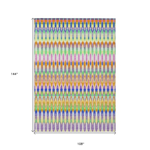 Homeroots 3' Beige Taupe And Gold Southwestern Indoor Outdoor Area Rug - Durable, Washable, Stylish Decor 9' X 12' Polyester 589846