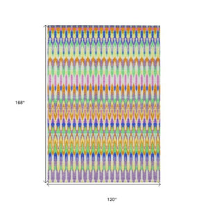 Homeroots 3' Beige Taupe And Gold Southwestern Indoor Outdoor Area Rug - Durable, Washable, Stylish Decor 10' X 14' Polyester 589847