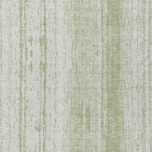 Homeroots 3' Artichoke Green And Ivory Striped Washable Indoor Outdoor Area Rug For Stylish Living Spaces 3' X 5' Polyester 589848