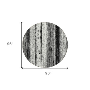 Homeroots 3' Artichoke Green And Ivory Striped Washable Indoor Outdoor Area Rug For Stylish Living Spaces 8' Round Polyester 589856