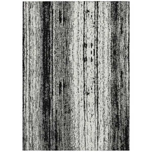 Homeroots 3' Artichoke Green And Ivory Striped Washable Indoor Outdoor Area Rug For Stylish Living Spaces 9' X 12' Polyester 589858