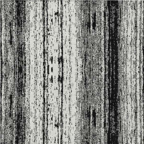 Homeroots 3' Artichoke Green And Ivory Striped Washable Indoor Outdoor Area Rug For Stylish Living Spaces 10' X 14' Polyester 589859