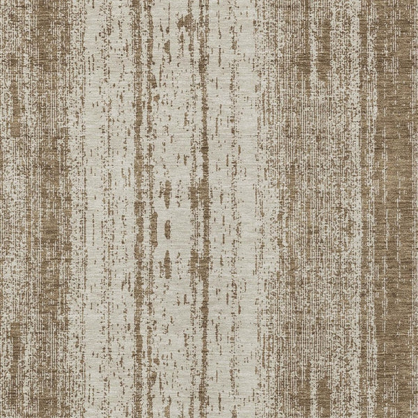 Homeroots 3' Artichoke Green And Ivory Striped Washable Indoor Outdoor Area Rug For Stylish Living Spaces 8' X 10' Polyester 589863