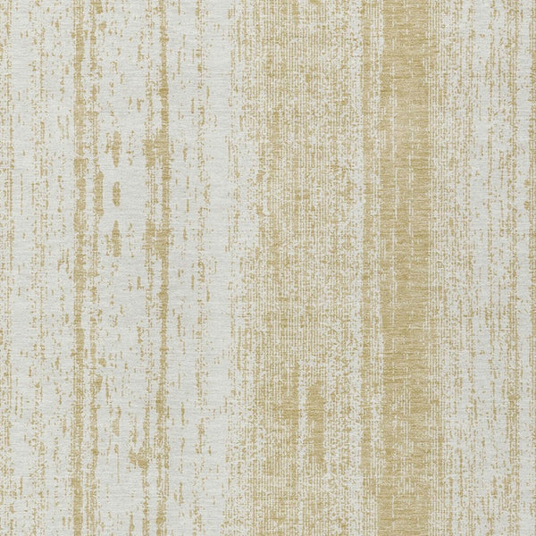 Homeroots 3' Artichoke Green And Ivory Striped Washable Indoor Outdoor Area Rug For Stylish Living Spaces 9' X 12' Polyester 589870