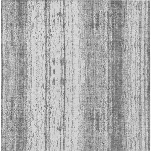 Homeroots 3' Artichoke Green And Ivory Striped Washable Indoor Outdoor Area Rug For Stylish Living Spaces 8' X 10' Polyester 589875