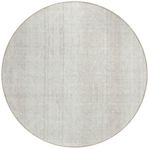 Homeroots 3' Artichoke Green And Ivory Striped Washable Indoor Outdoor Area Rug For Stylish Living Spaces 8' Round Polyester 589880