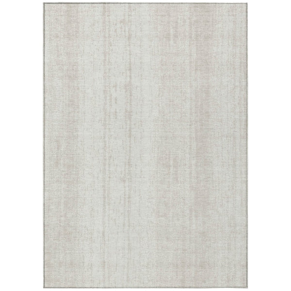 HomeRoots 9' Elegant Ivory and Beige Striped Indoor Outdoor Area Rug - Durable, Washable & Stylish Design 9' X 12' 589882