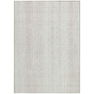 Homeroots 3' Artichoke Green And Ivory Striped Washable Indoor Outdoor Area Rug For Stylish Living Spaces 9' X 12' Polyester 589882