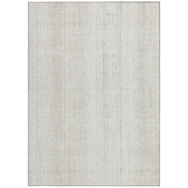 Homeroots 3' Artichoke Green And Ivory Striped Washable Indoor Outdoor Area Rug For Stylish Living Spaces 9' X 12' Polyester 589882