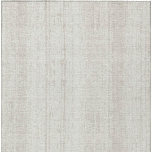 Homeroots 3' Artichoke Green And Ivory Striped Washable Indoor Outdoor Area Rug For Stylish Living Spaces 10' X 14' Polyester 589883