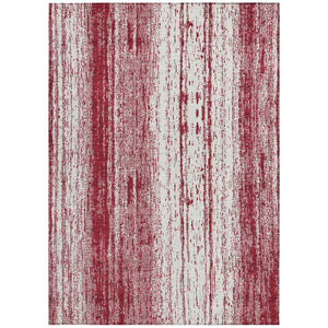 Homeroots 3' Artichoke Green And Ivory Striped Washable Indoor Outdoor Area Rug For Stylish Living Spaces 5' X 8' Polyester 589885