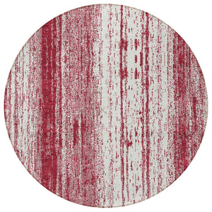 Homeroots 3' Artichoke Green And Ivory Striped Washable Indoor Outdoor Area Rug For Stylish Living Spaces 8' Round Polyester 589886