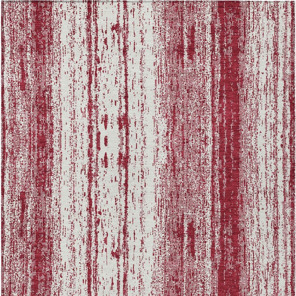 Homeroots 3' Artichoke Green And Ivory Striped Washable Indoor Outdoor Area Rug For Stylish Living Spaces 8' X 10' Polyester 589887