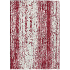 HomeRoots 9' Merlot and Ivory Striped Indoor Outdoor Area Rug – Stylish, Durable, and Machine Washable Design 9' X 12' 589888