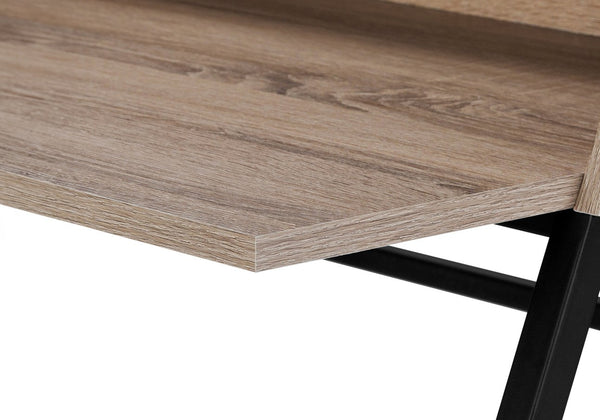 English Elm Computer Desk - Modern Home Office Workstation With Hutch, Ample Storage & Sturdy Metal Frame B2710P219832