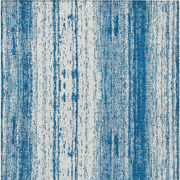 Homeroots 3' Artichoke Green And Ivory Striped Washable Indoor Outdoor Area Rug For Stylish Living Spaces 8' X 10' Polyester 589893