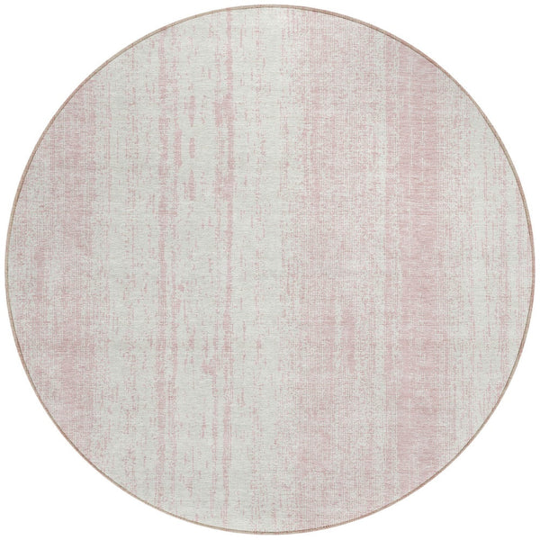 Homeroots 3' Artichoke Green And Ivory Striped Washable Indoor Outdoor Area Rug For Stylish Living Spaces 8' Round Polyester 589898