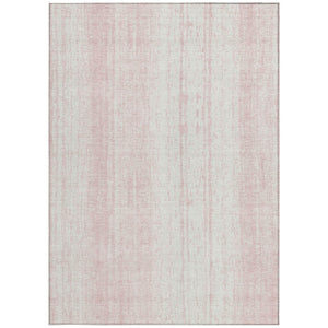 Homeroots 3' Artichoke Green And Ivory Striped Washable Indoor Outdoor Area Rug For Stylish Living Spaces 9' X 12' Polyester 589900