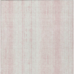 Homeroots 3' Artichoke Green And Ivory Striped Washable Indoor Outdoor Area Rug For Stylish Living Spaces 9' X 12' Polyester 589900