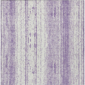 Homeroots 3' Artichoke Green And Ivory Striped Washable Indoor Outdoor Area Rug For Stylish Living Spaces 5' X 8' Polyester 589903