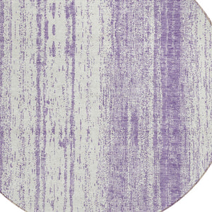 Homeroots 3' Artichoke Green And Ivory Striped Washable Indoor Outdoor Area Rug For Stylish Living Spaces 8' Round Polyester 589904