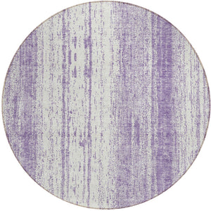 Homeroots 3' Artichoke Green And Ivory Striped Washable Indoor Outdoor Area Rug For Stylish Living Spaces 8' Round Polyester 589904