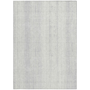 Homeroots 3' Artichoke Green And Ivory Striped Washable Indoor Outdoor Area Rug For Stylish Living Spaces 3' X 5' Polyester 589908