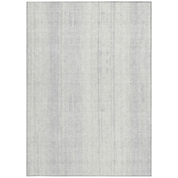 Homeroots 3' Artichoke Green And Ivory Striped Washable Indoor Outdoor Area Rug For Stylish Living Spaces 3' X 5' Polyester 589908