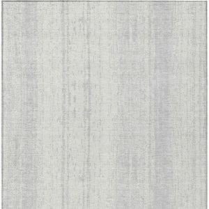 Homeroots 3' Artichoke Green And Ivory Striped Washable Indoor Outdoor Area Rug For Stylish Living Spaces 9' X 12' Polyester 589912