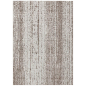 HomeRoots 9' Stylish Taupe and Ivory Striped Washable Area Rug – Durable, Versatile for Indoor and Outdoor Use 9' X 12' 589924