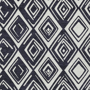 Homeroots 3'' Black And Ivory Geometric Washable Area Rug For Indoor Outdoor Spaces, Durable And Stylish Design 3' X 5' Polyester 589926