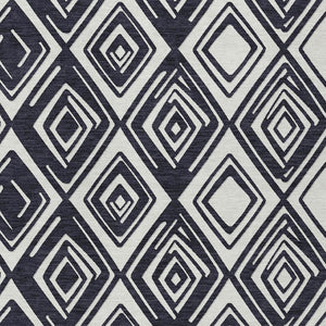 Homeroots 3'' Black And Ivory Geometric Washable Area Rug For Indoor Outdoor Spaces, Durable And Stylish Design 8' X 10' Polyester 589929