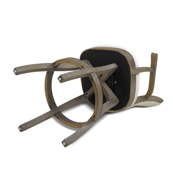 English Elm Jennifer Taylor Home - Williams 31" Elegant Swivel Bar Stool With Armrests, Natural White Linen For Timeless Comfort B2719P238367