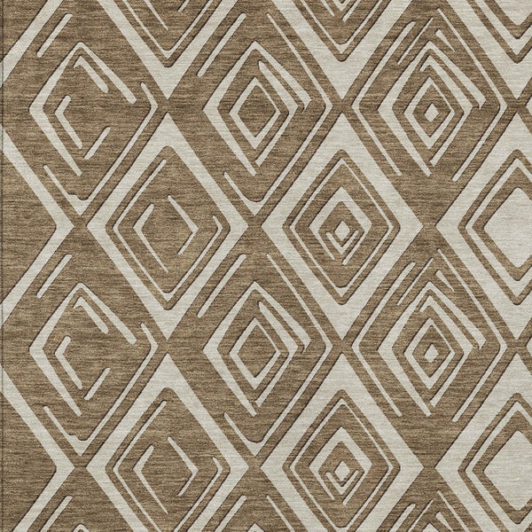 Homeroots 3'' Black And Ivory Geometric Washable Area Rug For Indoor Outdoor Spaces, Durable And Stylish Design 5' X 8' Polyester 589933